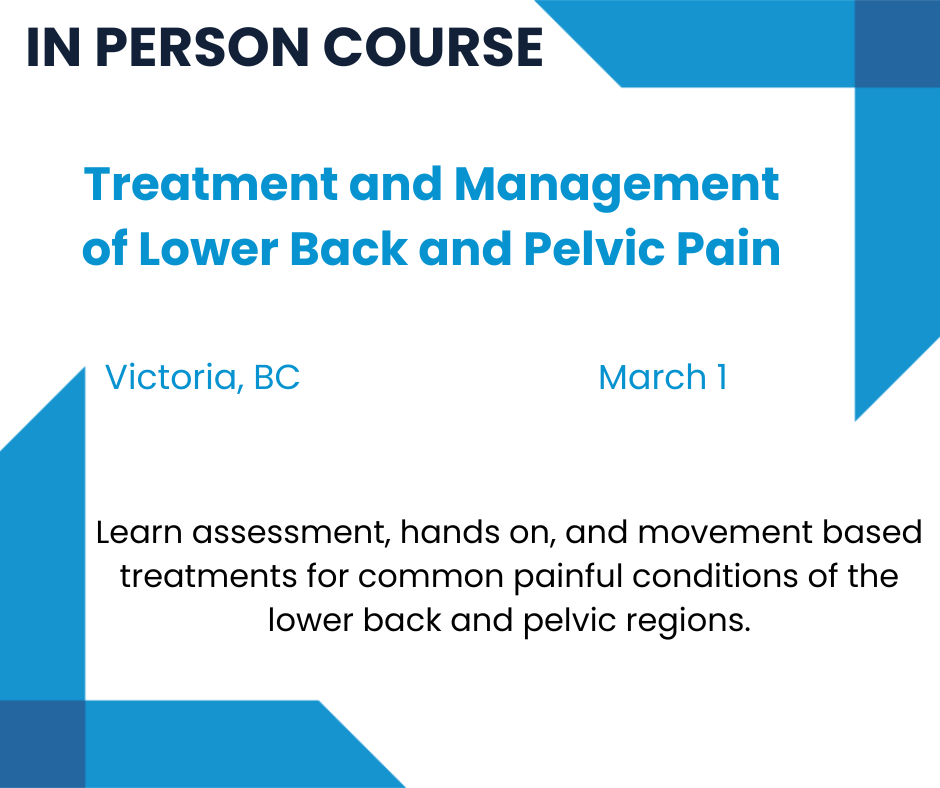 Treatment and Management of Lower Back and Pelvic Pain (Victoria)
